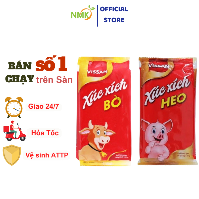 Xúc xích tiệt trùng heo - bò vissan 160g