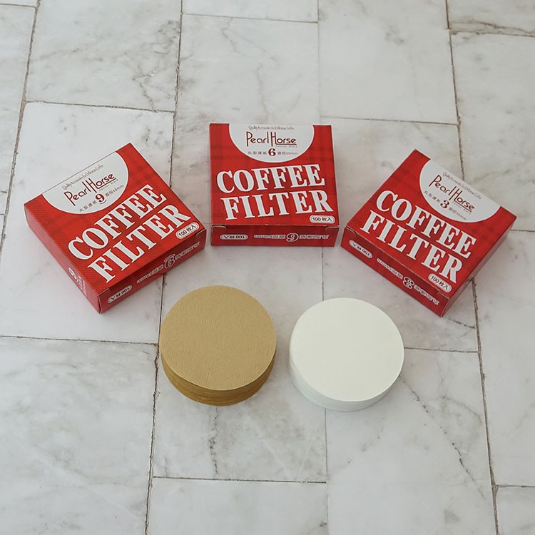Giấy lọc cà phê màu trắng coffee filter cho ấm Moka pot- hộp 100c