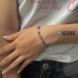 Vòng tay đá zircon thép titan / vòng tay bốn mùa /season bracelet