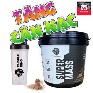 (Tặng Bình Lắc) Super Mass MuscleKing - Hộp 2,25kg- Sữa Tăng Cân Tăng Cơ