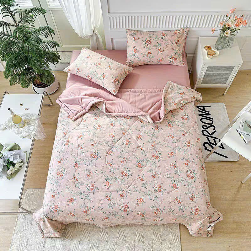 Set chăn ga cotton đũi hàn nhập khẩu cao cấp