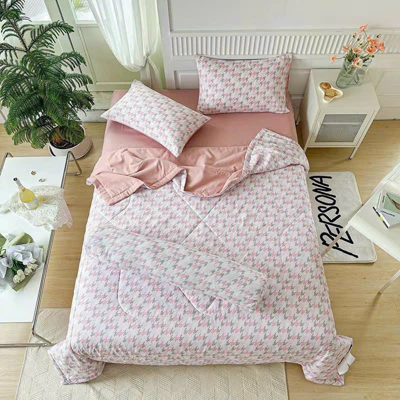 Set chăn ga cotton đũi hàn nhập khẩu cao cấp