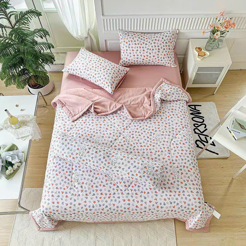Set chăn ga cotton đũi hàn nhập khẩu cao cấp