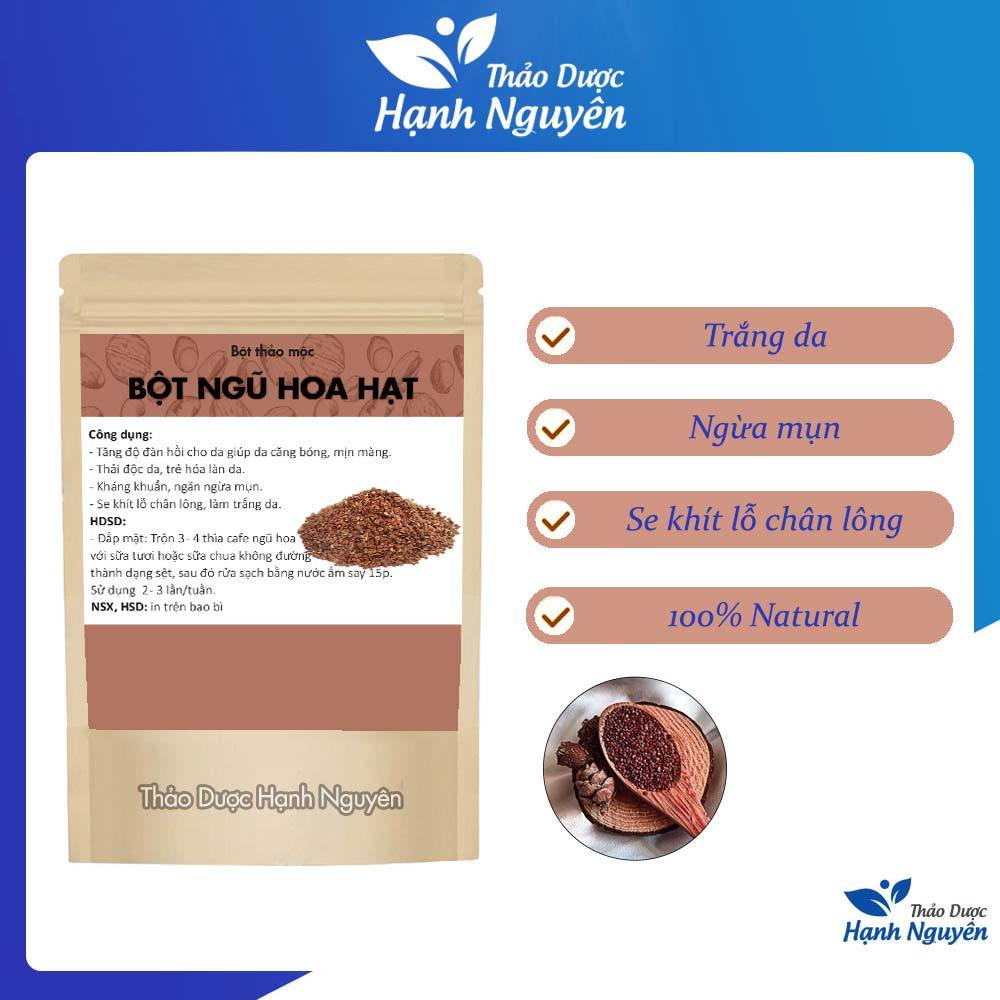 Bột ngũ hoa hạt 500g, hạt đình lịch khô, mặt nạ ngũ hoa giúp sáng da, ngừa mụn, mờ thâm