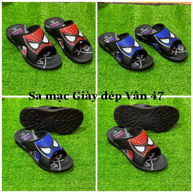 Dép siêu nhân bé trai nhện spiderman  hoạt hình nhện siêu bền cho bé traicao cấp bền đẹp chống trơn trượt