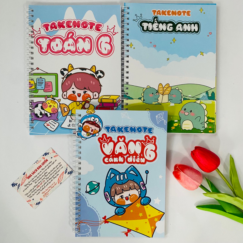 Combo 3 cuốn Sổ Tay TAKENOTE lớp 6 ( Toán- Văn cánh diều- Tiếng anh)