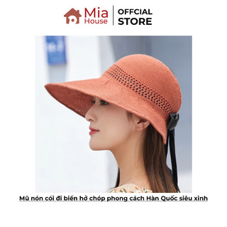 Mũ nón cói đi biển hở chóp phong cách Hàn Quốc siêu xinh – Phụ kiện thời trang cá tính, năng động