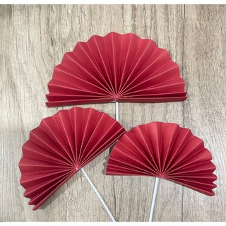 5 set 3 quạt xếp màu đỏ to nhỏ hd-q2625