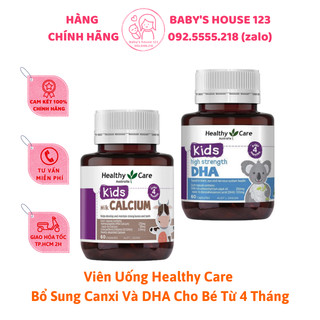 Viên Uống Healthy Care Bổ sung DHA Và Canxi Cho Bé - Hộp 60 Viên