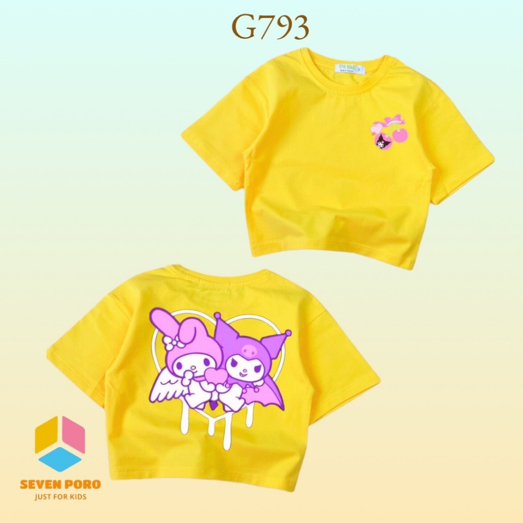 Áo Thun Form Lửng Bé Gái G793 Size 8-25kg - G&K Kids - SevenPoro