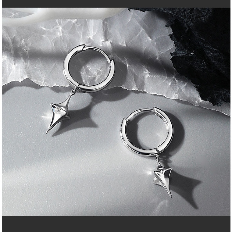 Khuyên tai nụ nam nữ hoa tai xỏ unisex Merin Accessories  phong cách trẻ trung thời trang - Hoa tai tổng hợp