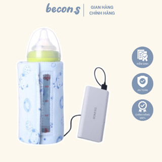 Túi Thông Minh, Hâm, Ủ, Giữ Nhiệt Bình Sữa Luôn 40 Độ (Cắm Dây Bằng USB, Sạc Dự Phòng) becon.s