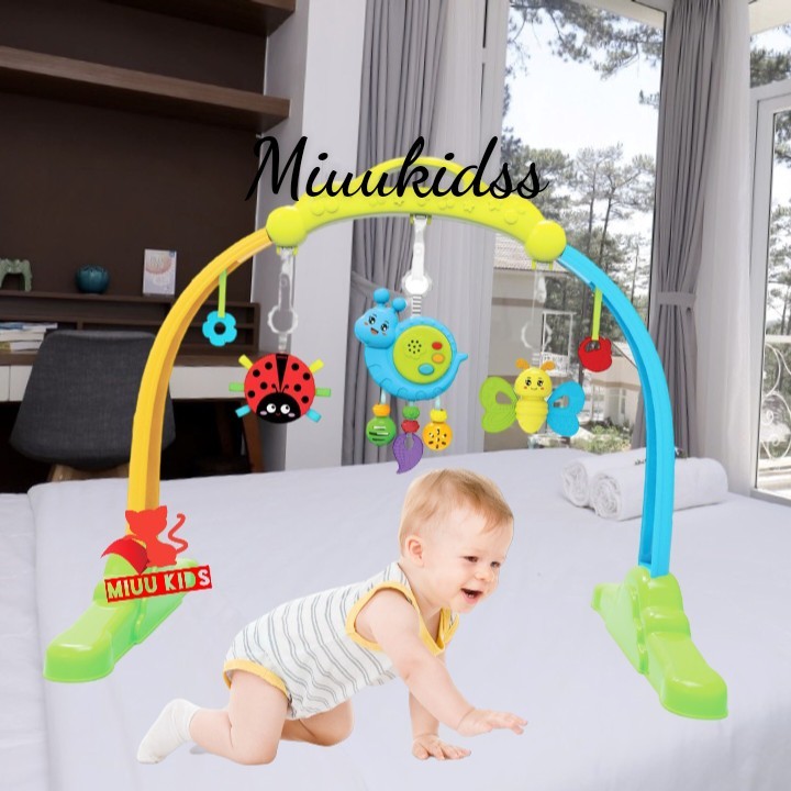 Đồ Chơi Sơ Sinh Kệ Cầu Vồng Chú Sên Nhỏ Phiên Bản Âm Thanh Có Nhạc Ru Chính Hãng Antona Cho Bé