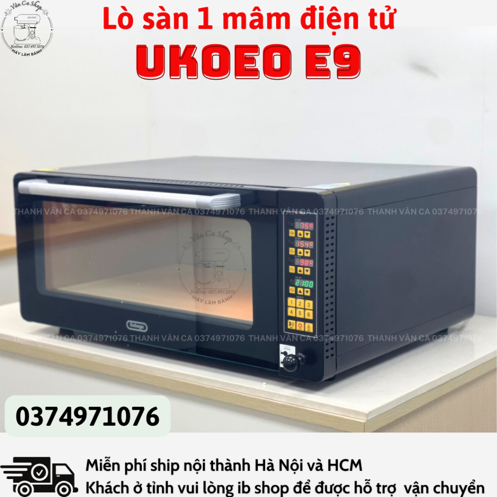 Lò sàn 1 mâm điện tử UKOEO E9. Sàn mặt đá, có phun sương cấp ẩm