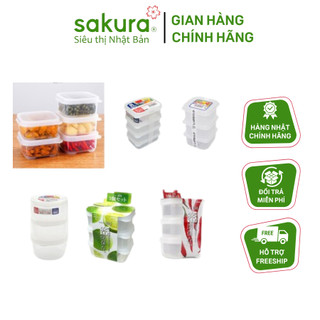 Set hộp nhựa nhỏ đựng đồ ăn dặm an toàn cho bé