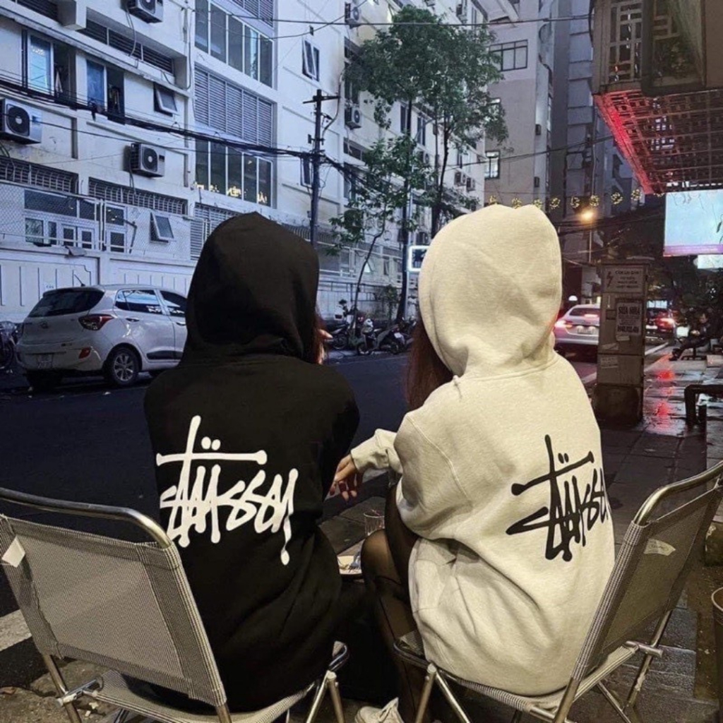 Áo Hoodie Stussy Nỉ Bông Unisex Localbrand Dáng Rộng Tay Phồng Mũ To 2 Lớp Cực Chất | BigBuy360 - bigbuy360.vn