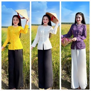 [FROM 40_67KG] BÀ BA CỔ TRÒN GẤM 2 DA/BÀ BÀ GẤM NÚT CÀI TRƯỚC/BÀ BA TAY DÀI