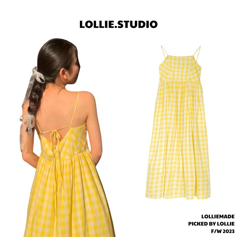 Váy linen kẻ ô dáng dài Ailee Dress TKV166