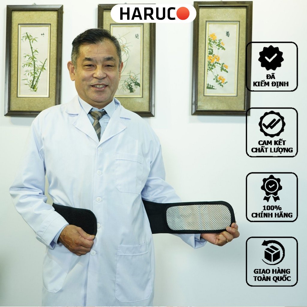 Đai Lưng Đá Nóng Haruco Giúp Giảm Đau Lưng Hiệu Quả