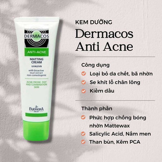 Kem bôi kiềm dầu dermacos 50ml