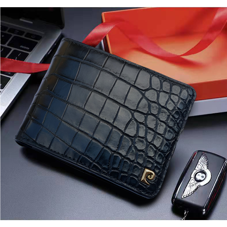 Ví Nam Da Thật Cao Cấp Có Ngăn Khóa Hàng Hiệu Pierre Cardin, Bóp Nam Cao Cấp Hộp Gỗ Làm Quà Tặng