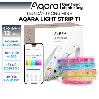 Đèn led dây thông minh Aqara LED Strip T1 đổi 16 triệu màu, Microphone tích hợp trên Driver, Tương thích Apple, Matter