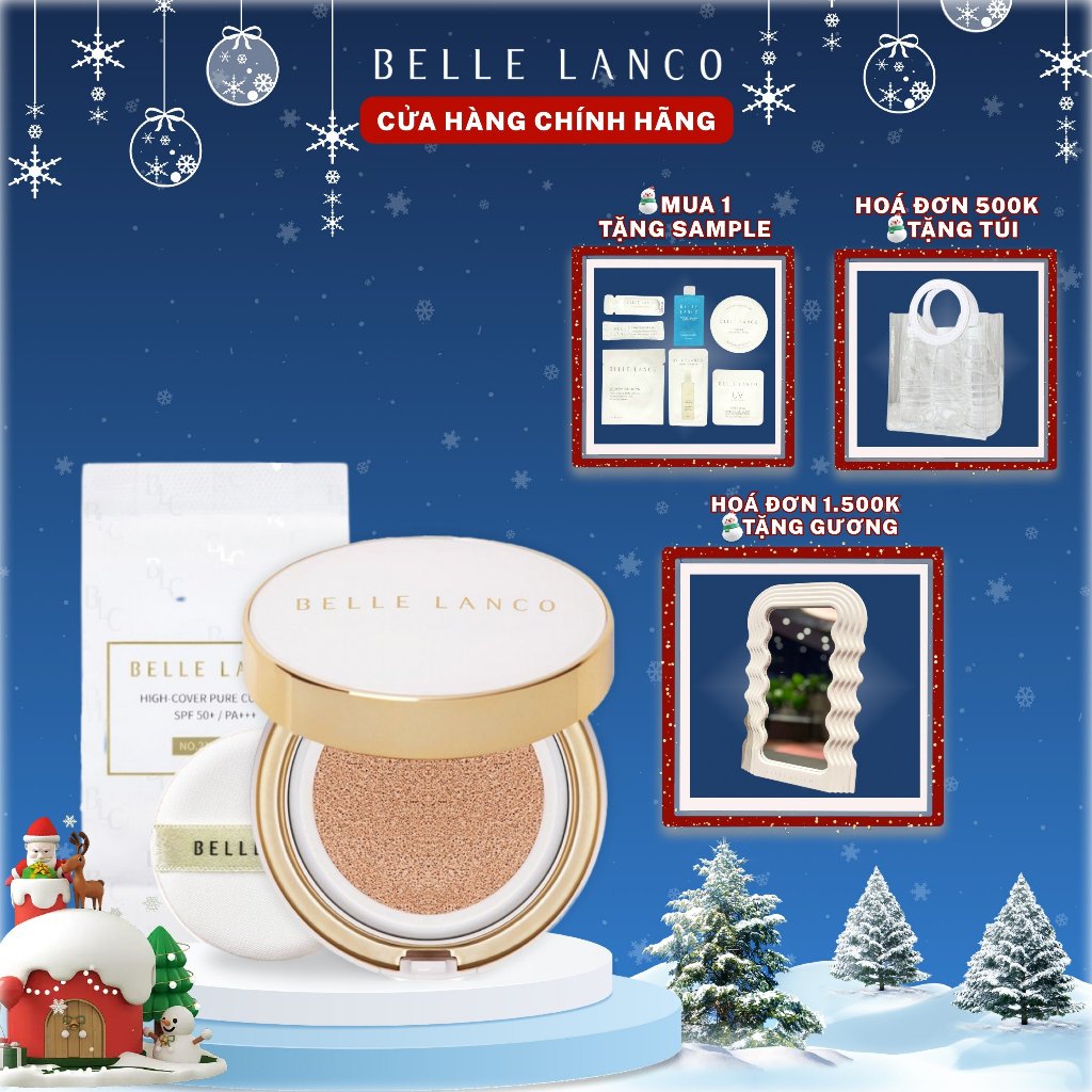 Phấn Nước Che Khuyết Điểm và Chống Lão Hóa ( Kèm Refill 13g) - Belle Lanco High-Cover Pure Cushion