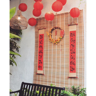 Mành tre trang trí Tết 1.5mx1.9m. Phông nền mành tre trang trí Tết. Mành tre che nắng giá rẻ.