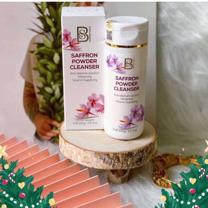 Bột Rửa Mặt Saffron Nhuỵ Hoa Nghệ Tây Saffron Powder Cleanser Làm Sạch Sâu, Giúp Da Mịn Màng Trắng Sáng