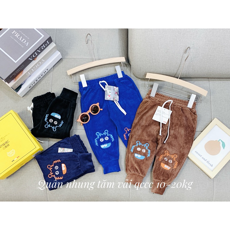 Quần nhung giữ nhiệt hoạt hình cho bé trai