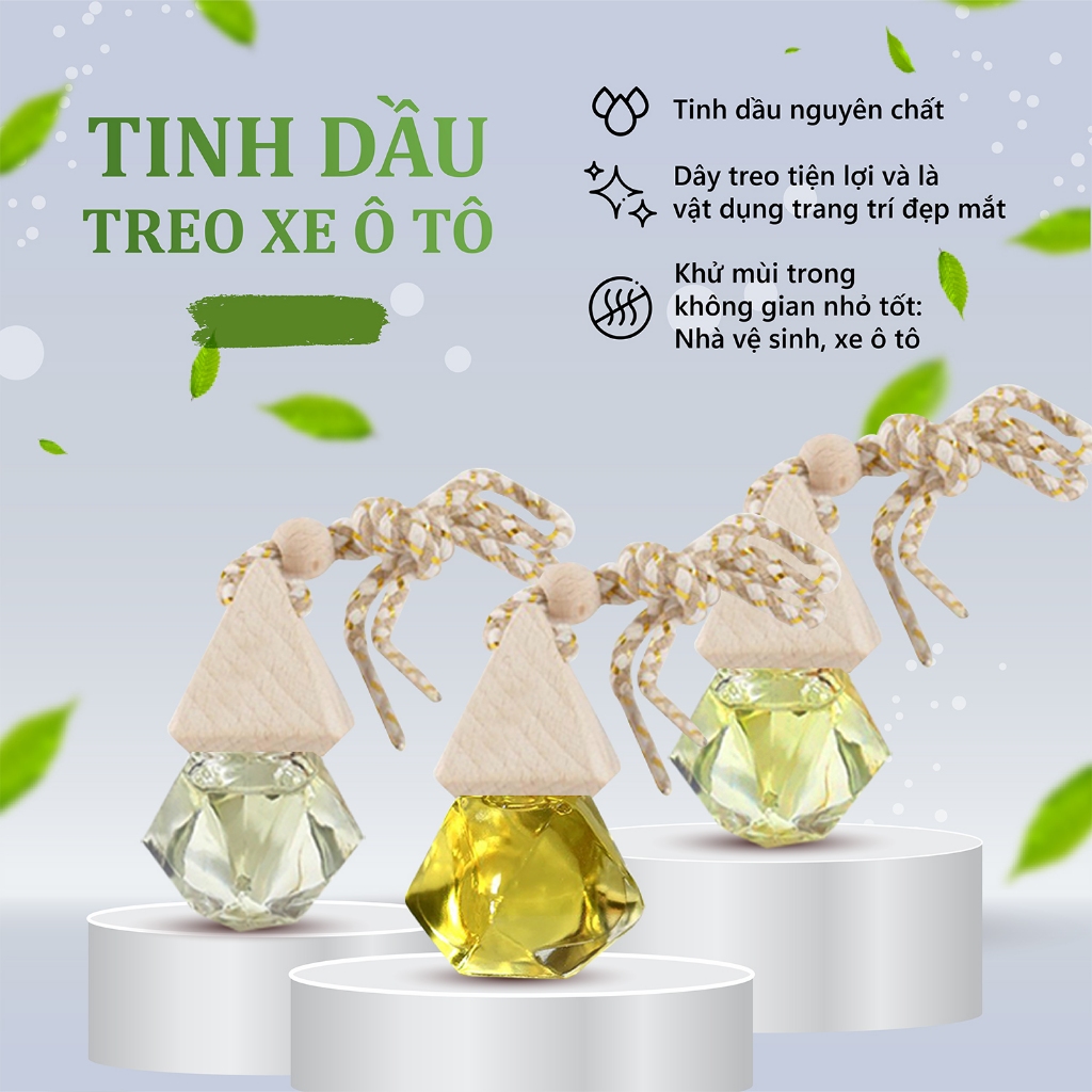 Tinh dầu treo xe, phòng, tủ quần áo nguyên chất khử mùi, thanh lọc không khí, giúp thư giãn tinh thần - avaskincare