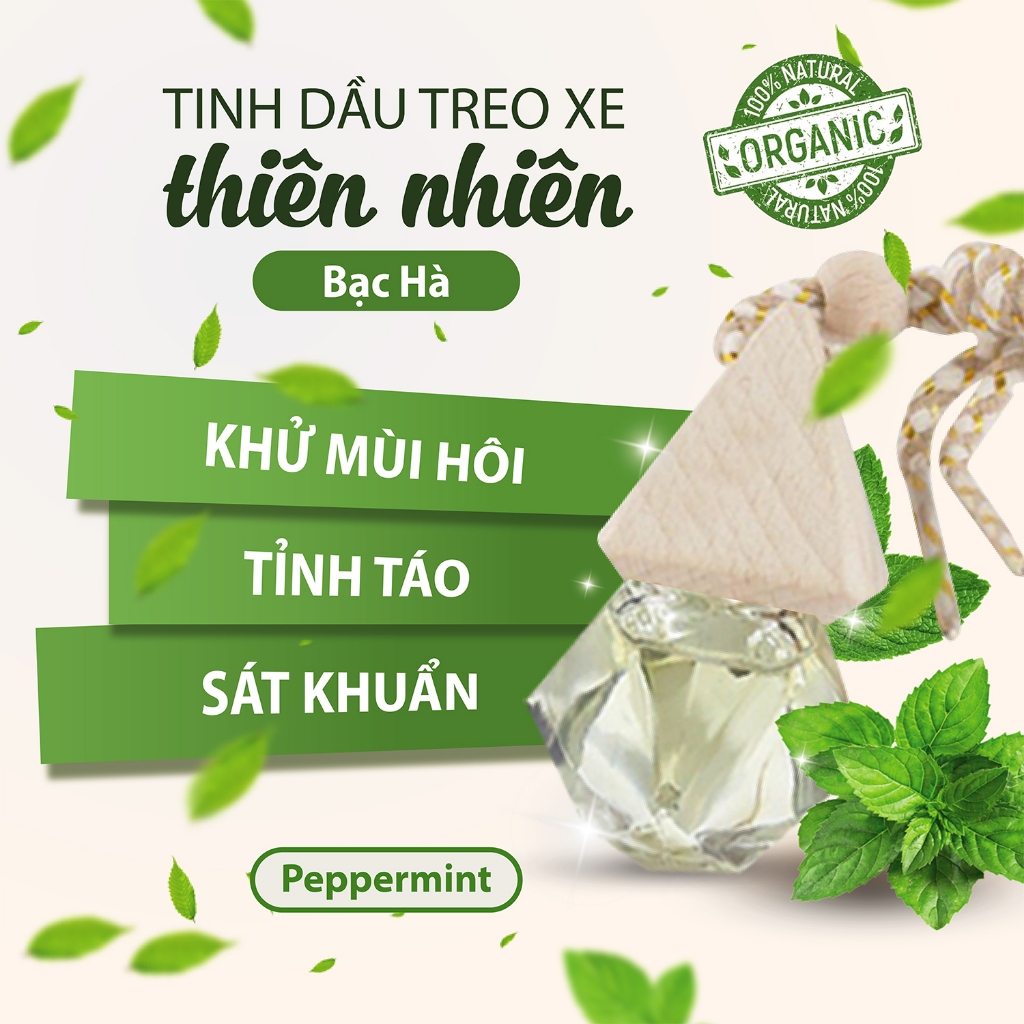 Tinh dầu treo xe, phòng, tủ quần áo nguyên chất khử mùi, thanh lọc không khí, giúp thư giãn tinh thần - avaskincare