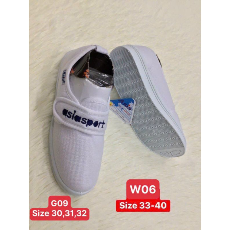 Giày bata trắng và xanh dán Asia size nữ