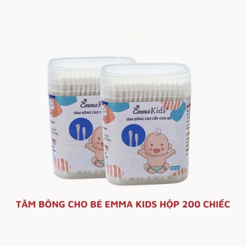 Tăm Bông Đa Năng Baby Lõi Giấy Hộp 200 Que