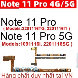 Cáp nguồn âm lượng xiaomi redmi note 11 pro 4g/5g