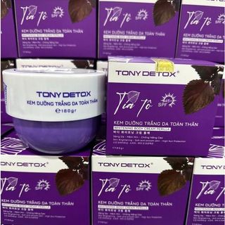 Kem dưỡng trắng da toàn thân chống nắng ban ngày tía tô tony detox spf45+ 180g