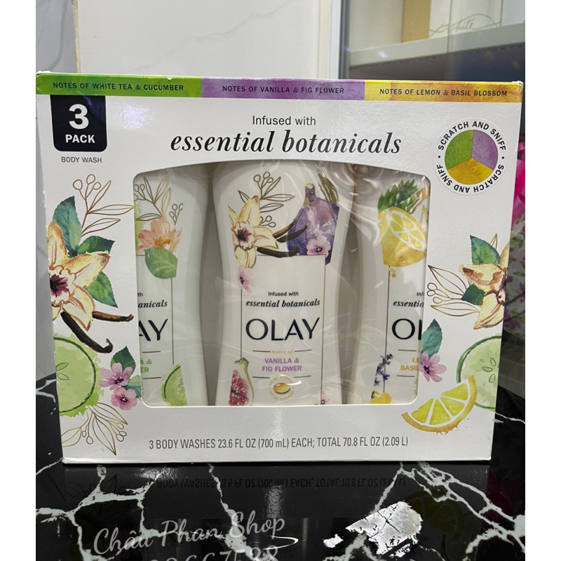 Set sữa  tắm  OLAY ESSENTIAL  BOTANICALS  của  Mỹ