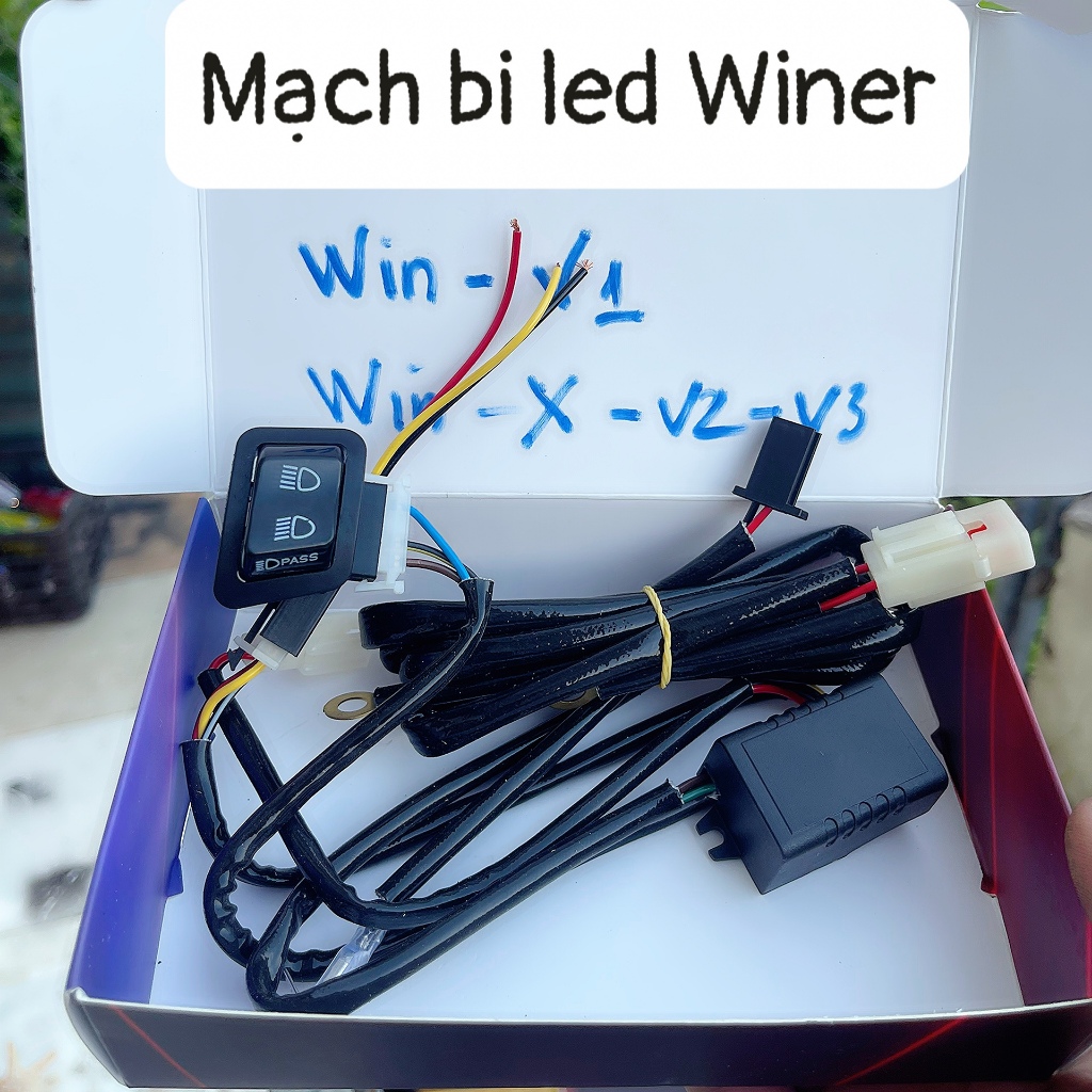 Mạch tắt đèn bi led kèm công tắc gắn cho các dòng xe Winer Ab SH Ex