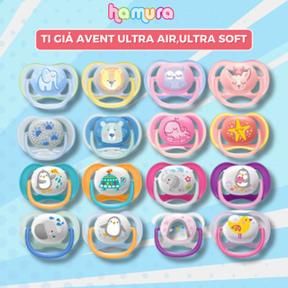Ti giả Avent Ultra Air, Ultra Soft chỉnh nha chống hô vẩu đầu dẹt chính hãng