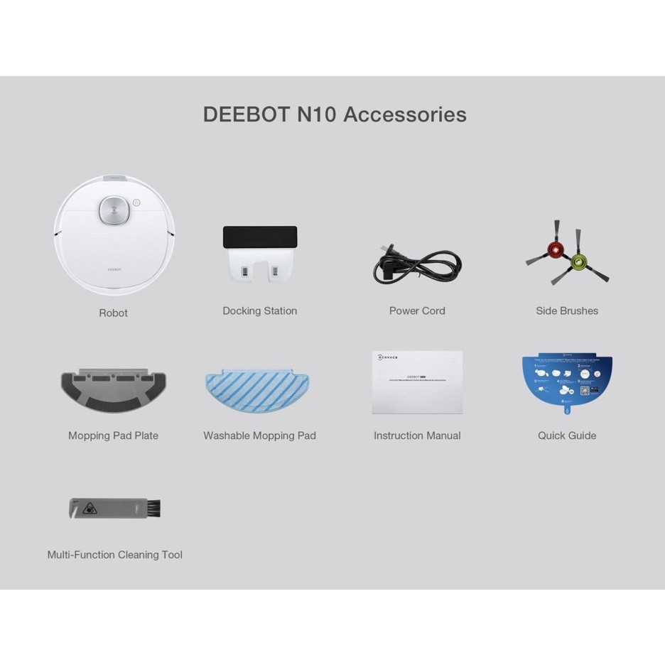 Robot hút bụi lau nhà Ecovacs N10 / N10 Plus - BH 12 tháng