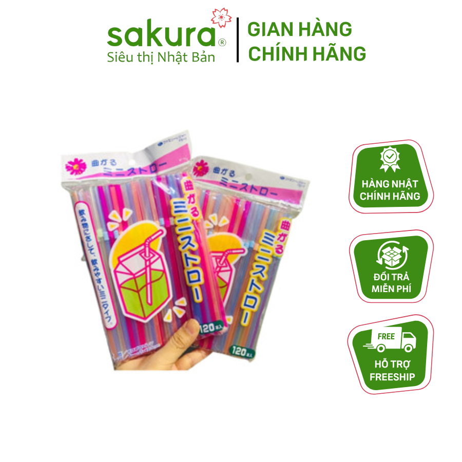 Set 120 ống hút 16cm nhựa an toàn