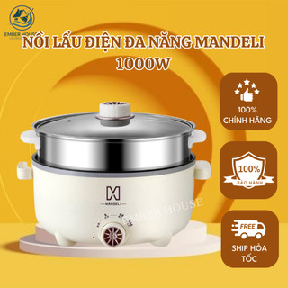 Nồi Lẩu Đa năng Chống Dính EMBER  Hàn Quốc 4 Chế Độ Nhiệt, Dung Tích 3.5L Chiên, Sào, Luộc, Hấp Dùng Cho Gia Đình NL4L