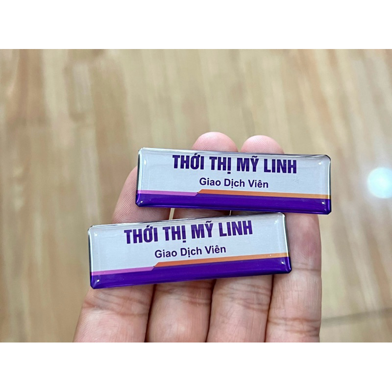 Bảng Tên Không Có LOGO - In Cố định