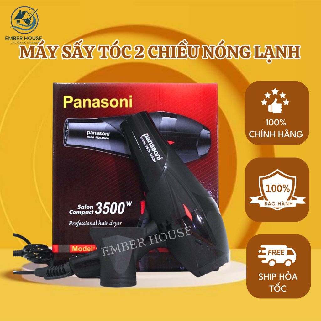 Máy Sấy Tóc 2 Chiều Nóng Lạnh Công Suất Lớn 3500w Ion Âm Loại Bỏ Hiện Tượng Tích Điện Khiến Tóc Không Bị Khô