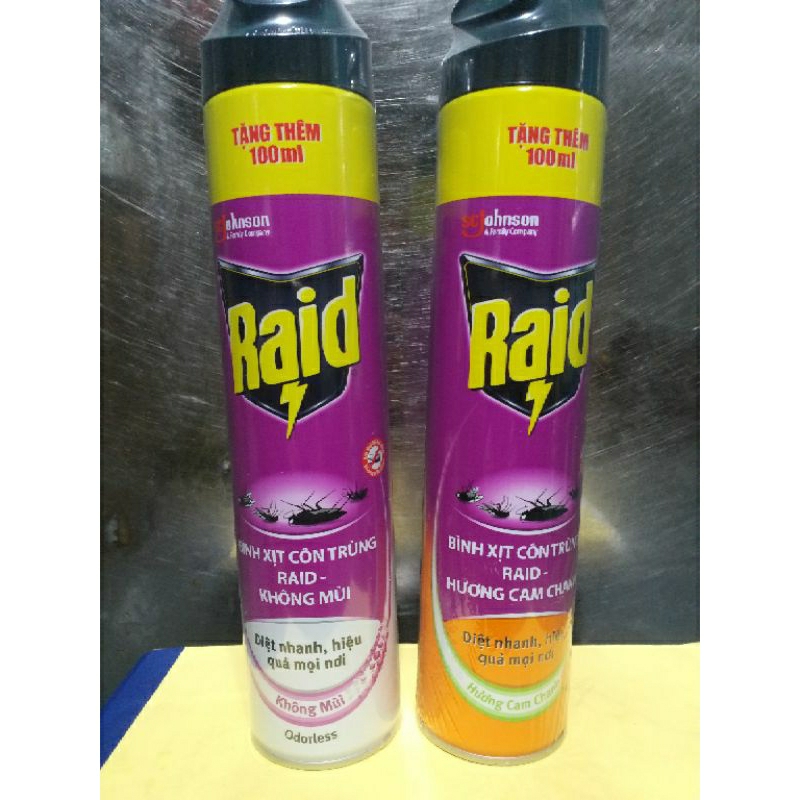 Xịt côn trùng RAID (600ml + Km)