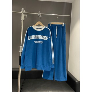 SET ÁO DÀI QUẦN DÀI PHỐI SỌC MÀU XANH CỔ TRẮNG LUMIHOUSE ART G642 LUMI