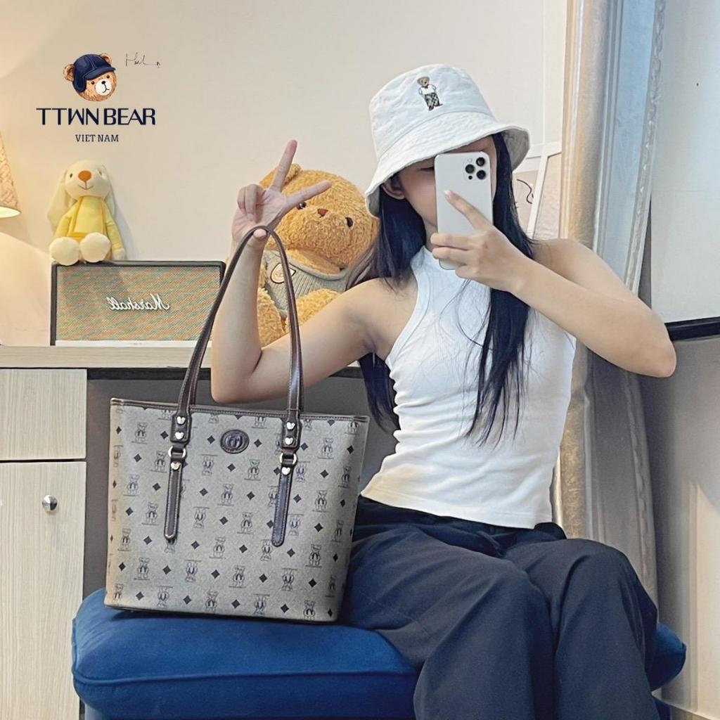 Túi tote TTWNBEAR xám gấu TN-2342