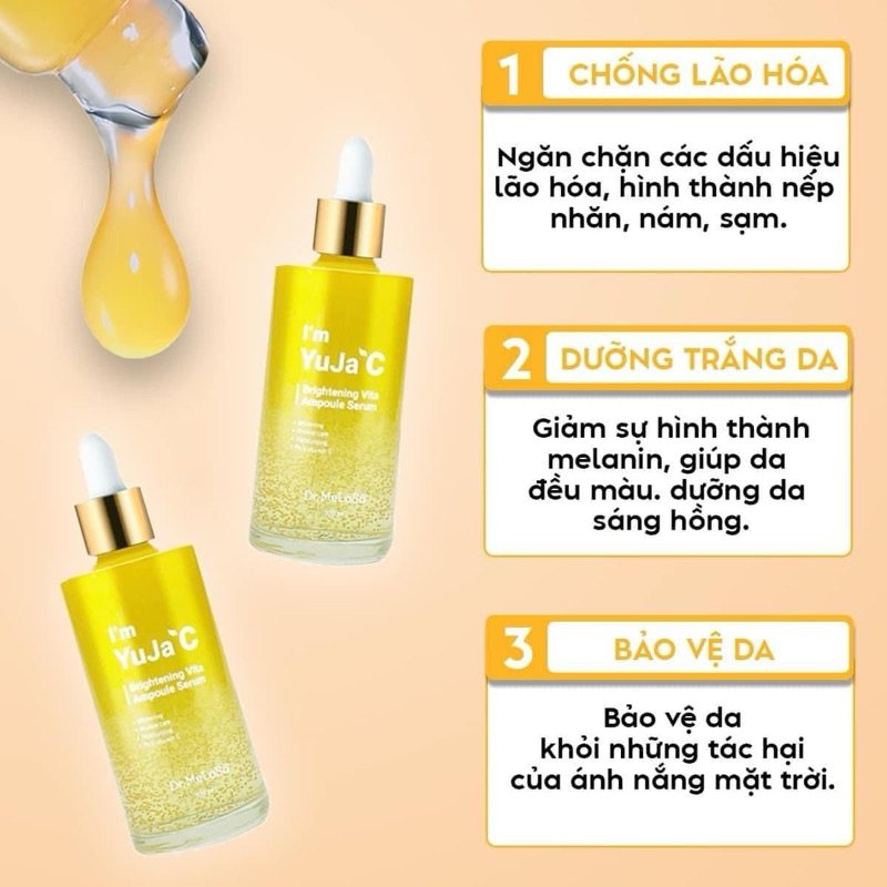 Serum tinh chất trắng da Hàn Quốc Dr. Meloso I'm Yuja C Brightening Vita C Ampoule Serum 100ml