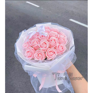 Bó hoa sáp 20 bông voan lưới dễ thương