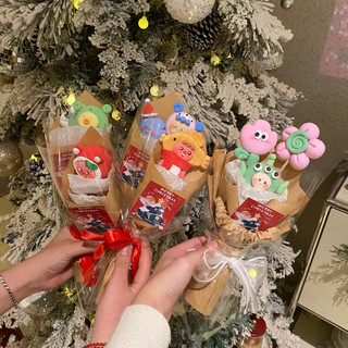 Hoa đất sét noel - quà tặng giáng sinh bó 1, 2, 3 bông